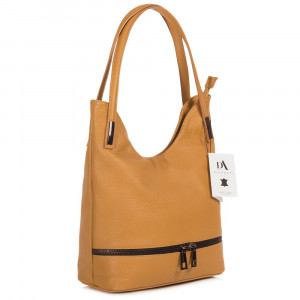 Geanta dama din piele naturala DiAmanti Tuscania Cuoio Chiaro